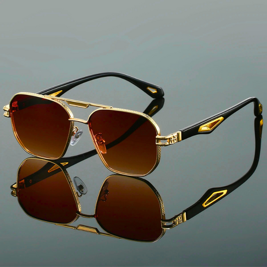 PABLO™ RETRO SHADES - Gold Brown